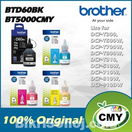 Brother 4-Color Original BTD60BK + BT5000 Refill Ink FullSet